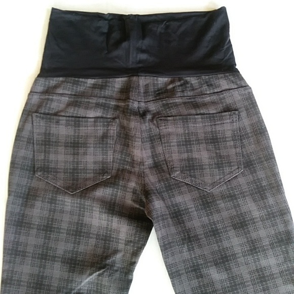 Liverpool Maternity Plaid Stitch Fix Legging 2 / 26 Black Gray - Picture 10 of 15